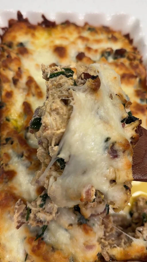 Creamy Rotisserie Chicken Cheese Bake
